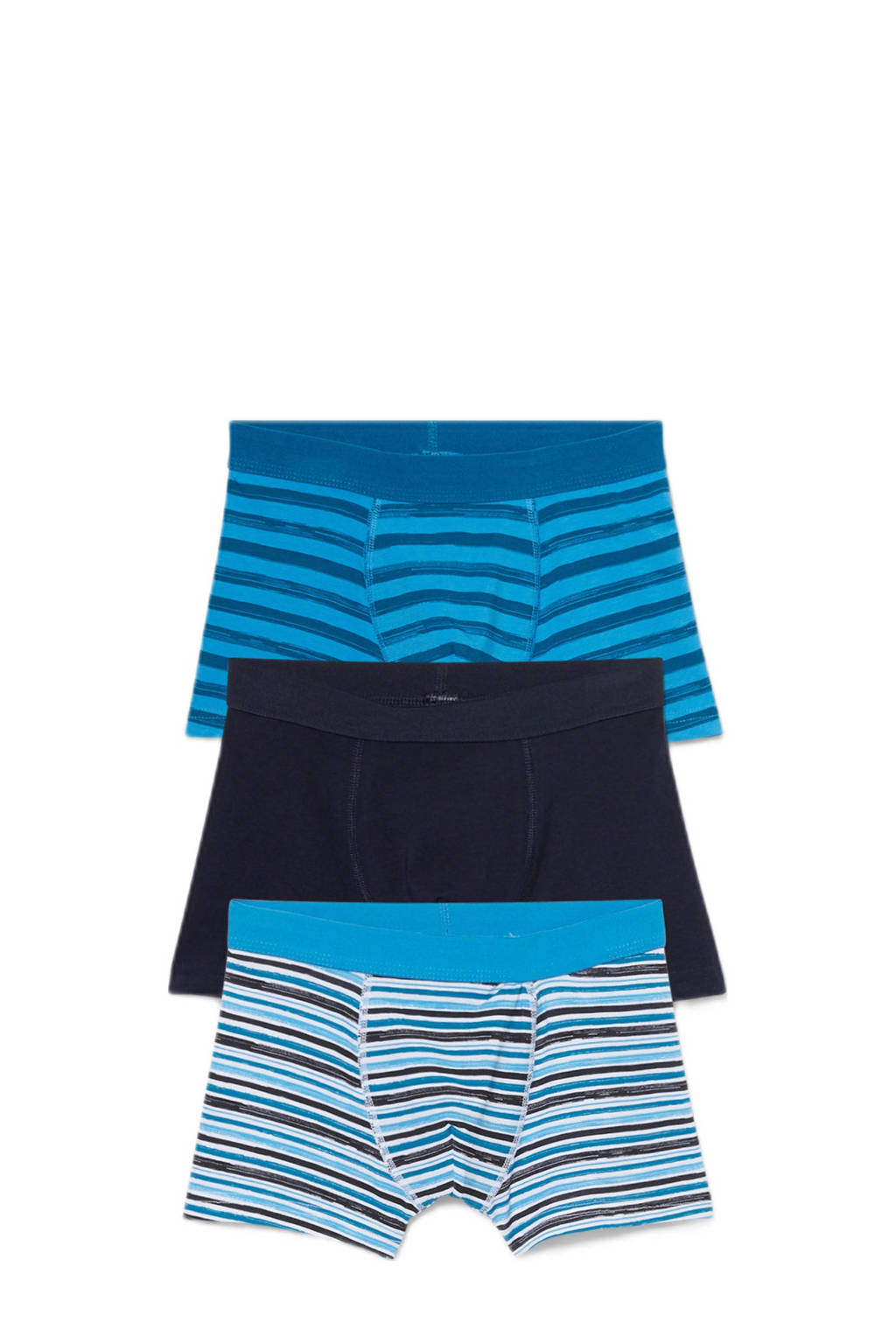 C&A Here & There boxershort - set van 3 donkerblauw/blauw, Donkerblauw/blauw