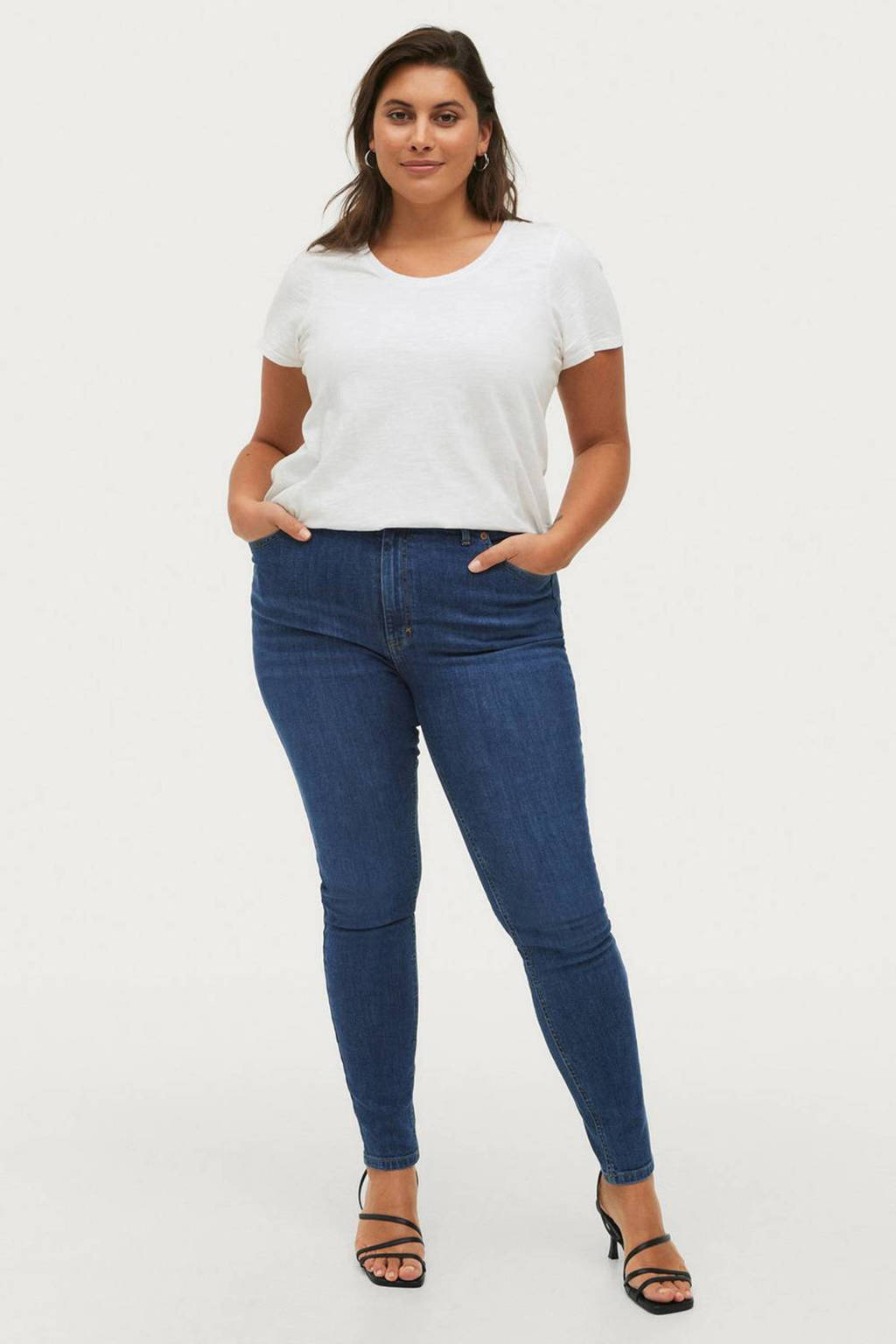 Ellos skinny jeans Olivia medium blue denim