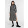 VILA blousejurk VIZINO met glimmende all over print groen/blauw/rood
