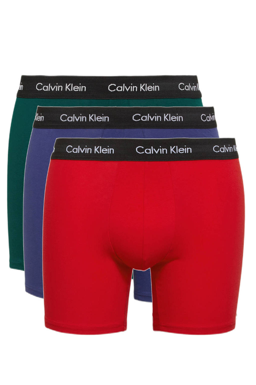 CALVIN KLEIN UNDERWEAR boxershort (set van 3), Rood/blauw/groen