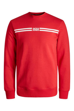 sweater JJSTEVE met logo rood