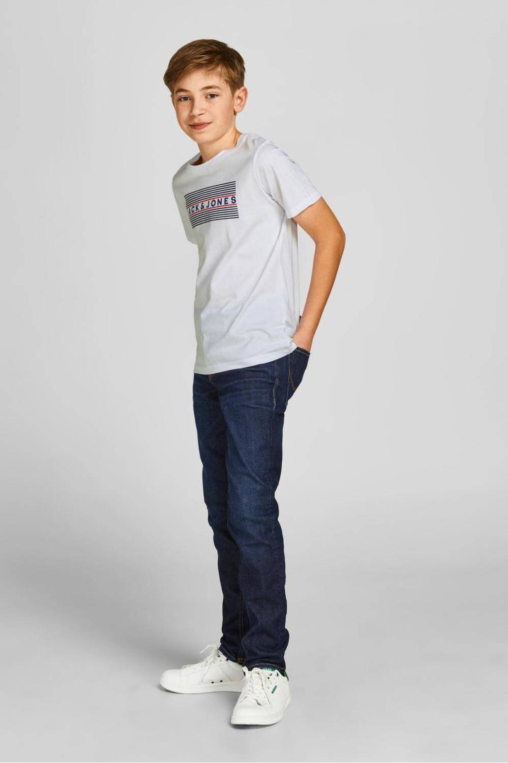 JACK & JONES JUNIOR T-shirt JJECORP met logo wit