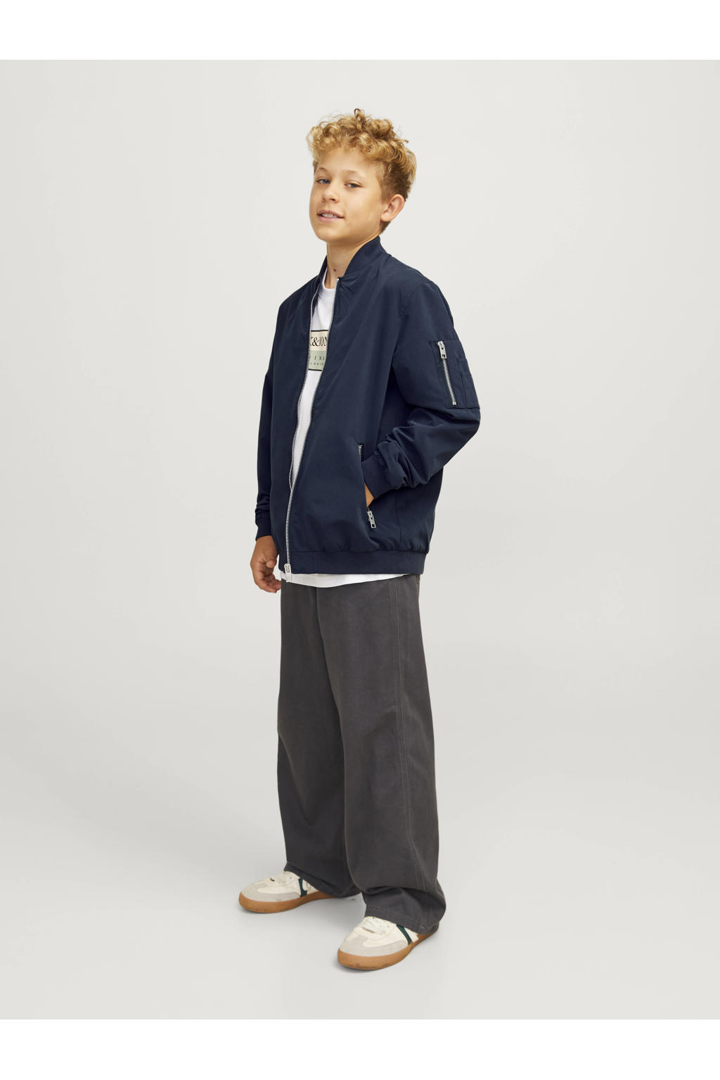 JACK & JONES JUNIOR bomberjack JJERUSH donkerblauw