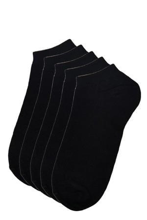 sneakersokken JACDONGO - zwart (set van 5)