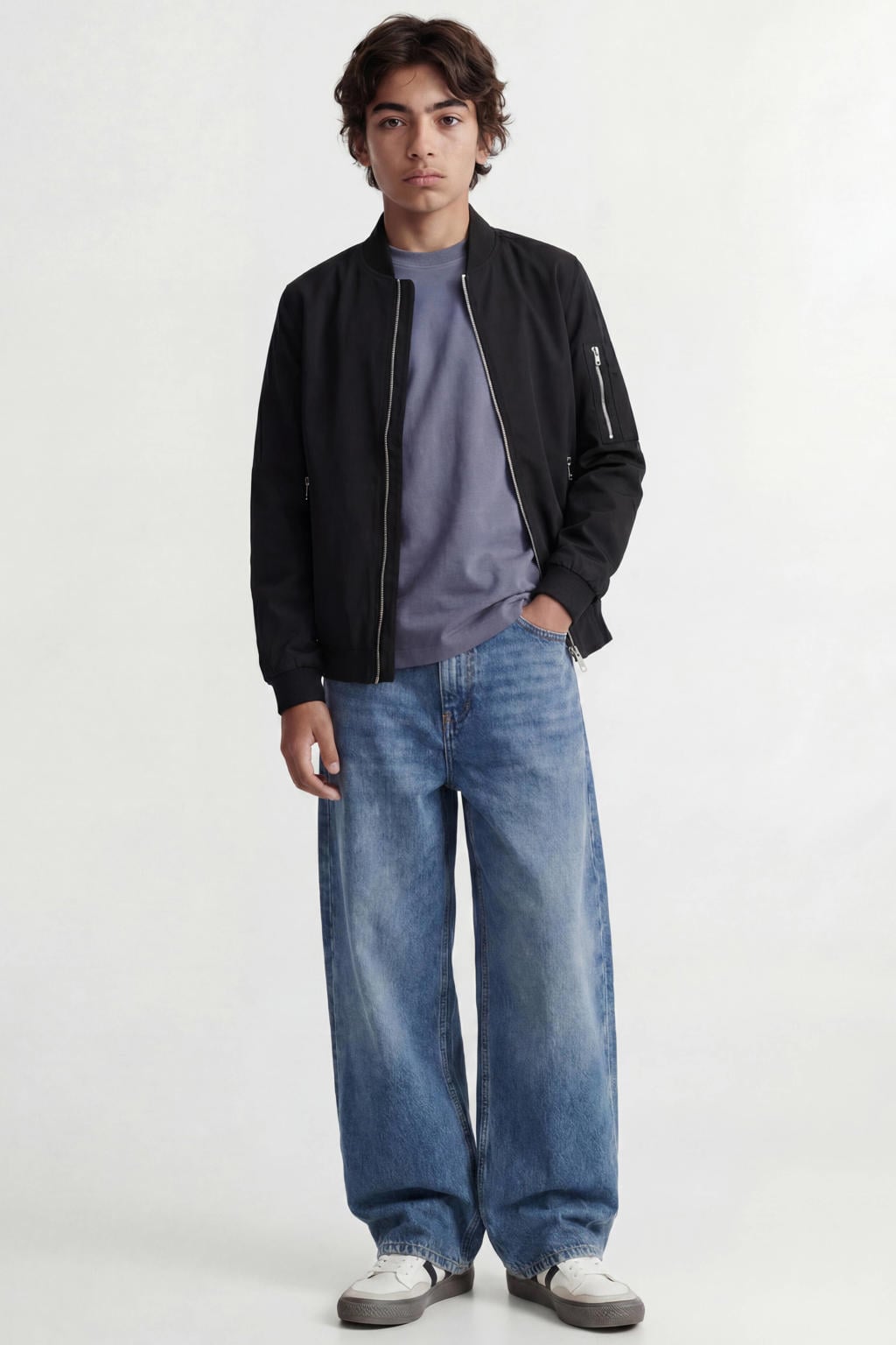 JACK & JONES JUNIOR bomberjack JJERUSH zwart