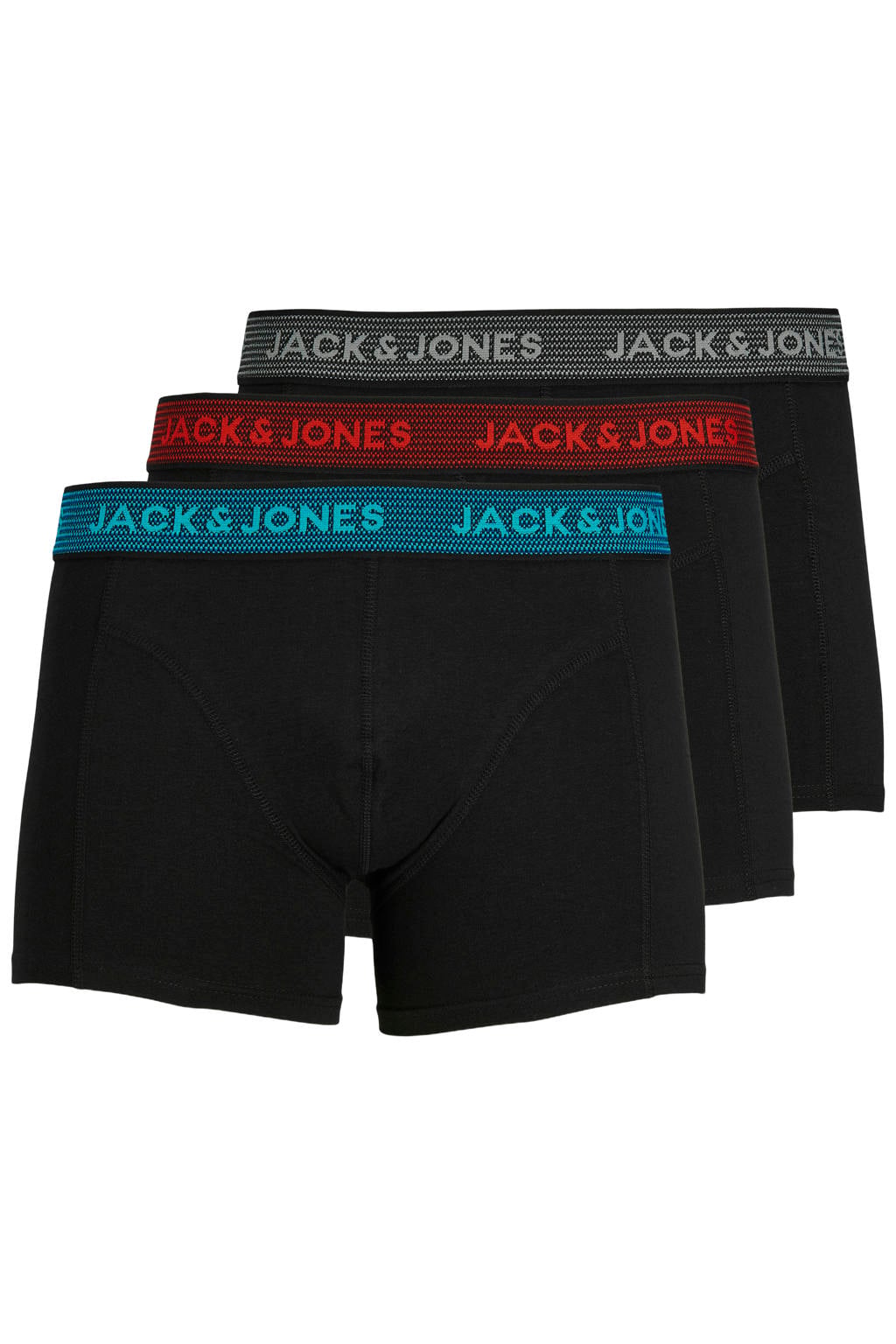 JACK & JONES JUNIOR boxershort - zwart/multi (set van 3)