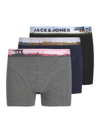 JACK & JONES JUNIOR   boxershort - set van 3 grijs/blauw/zwart, Zwart