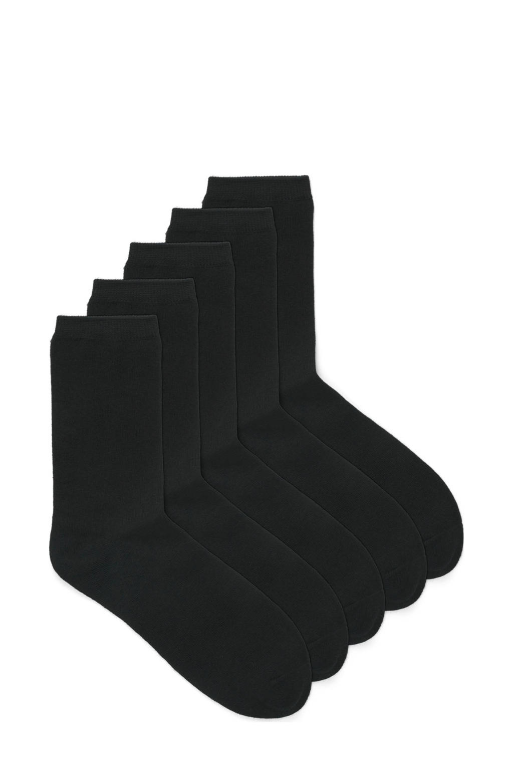 JACK & JONES JUNIOR sokken JACBLACK - set van 5 zwart