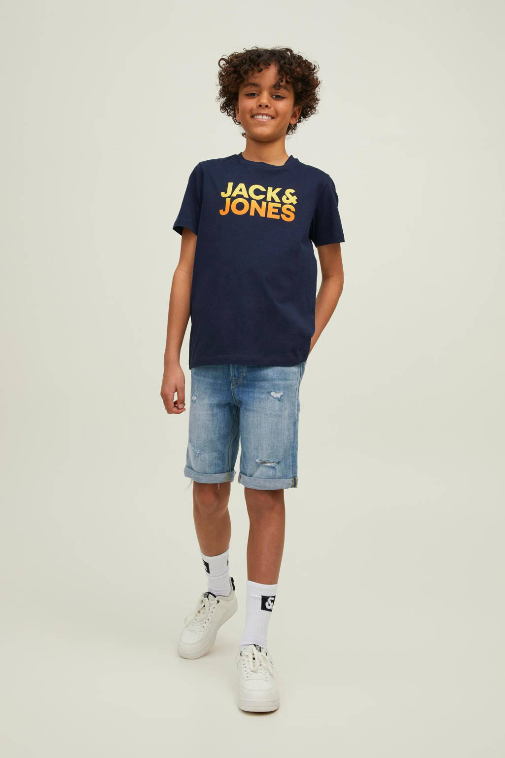 JACK & JONES JUNIOR regular fit jeans JJIRICK stonewashed