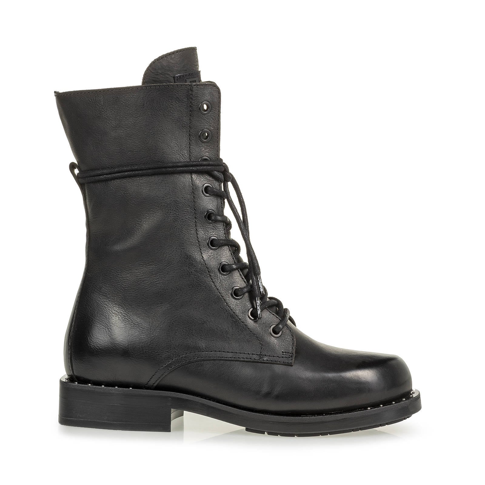 Floris van Bommel ANVI leren veterboots zwart | wehkamp