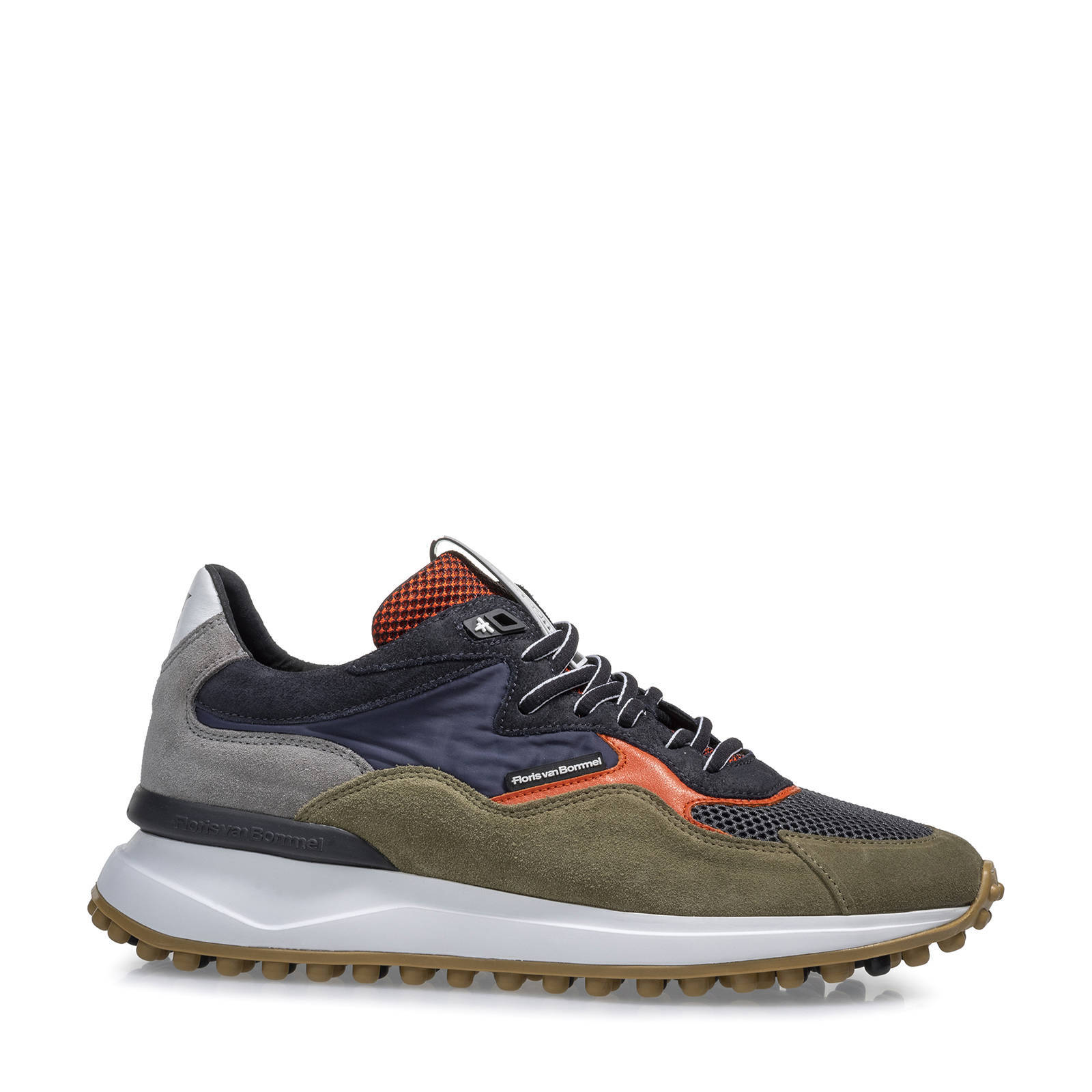 Floris van Bommel Noppi suède sneakers groen/multi | wehkamp
