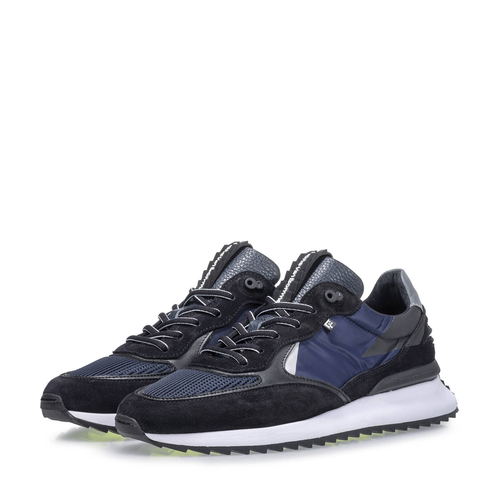 Floris van Bommel Sharki suède sneakers blauw | wehkamp