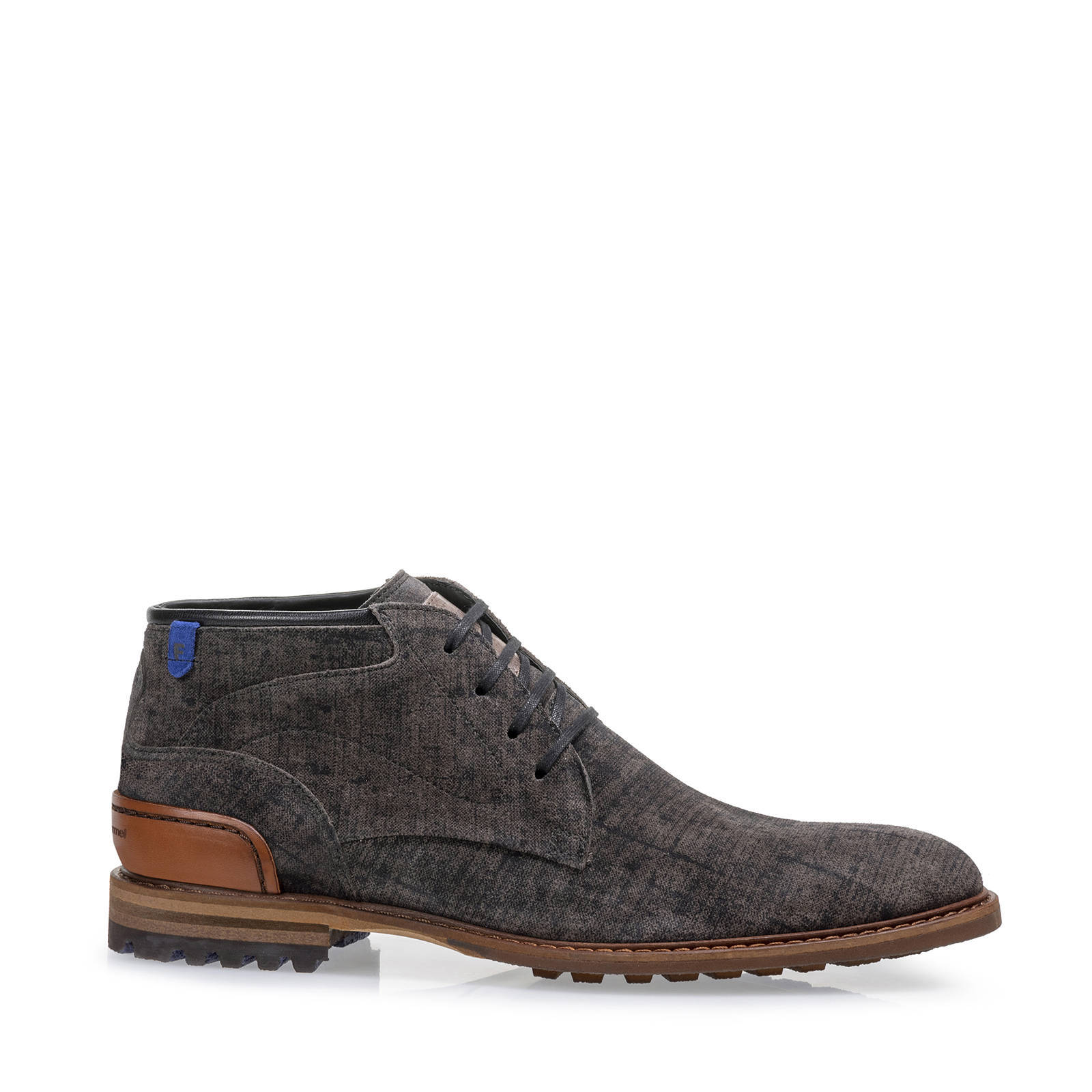 Floris Van Bommel - Grey Suede - Den Elzen Schoenmode