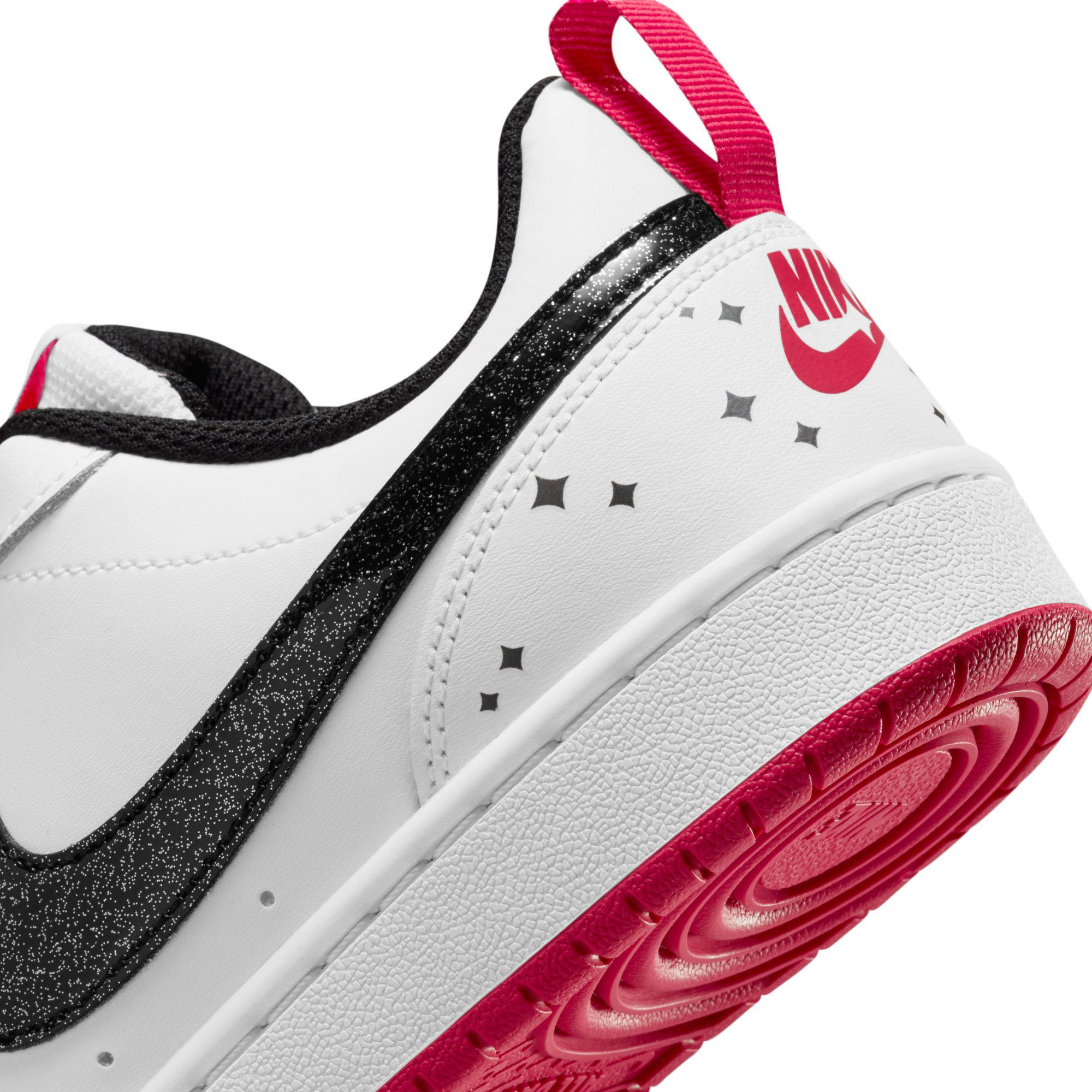 Nike Court Borough Low 2 sneakers wit/rood/zwart | wehkamp