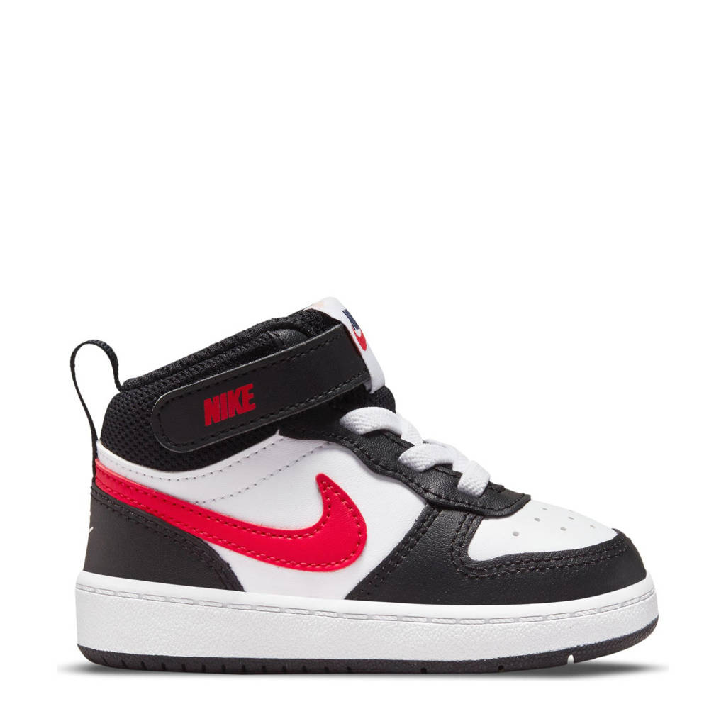 Nike Court Borough Mid 2 sneakers wit/rood/zwart, Wit/rood/zwart