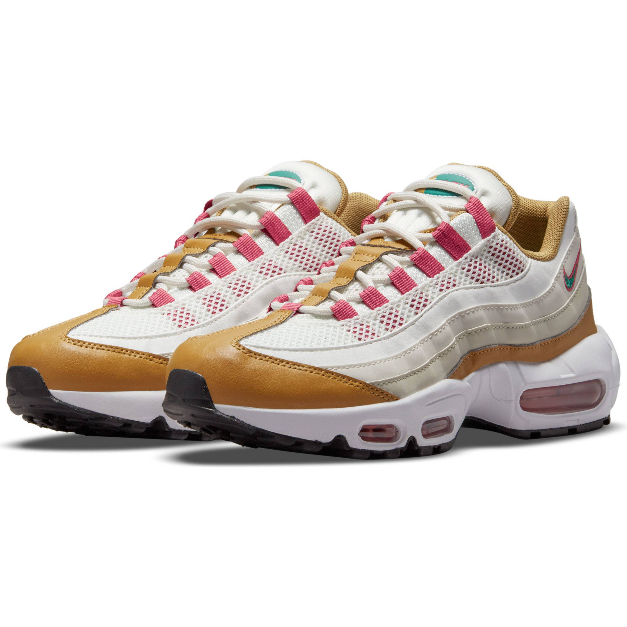 Nike Air Max 95 sneakers wit/camel/groen/fuchsia | wehkamp