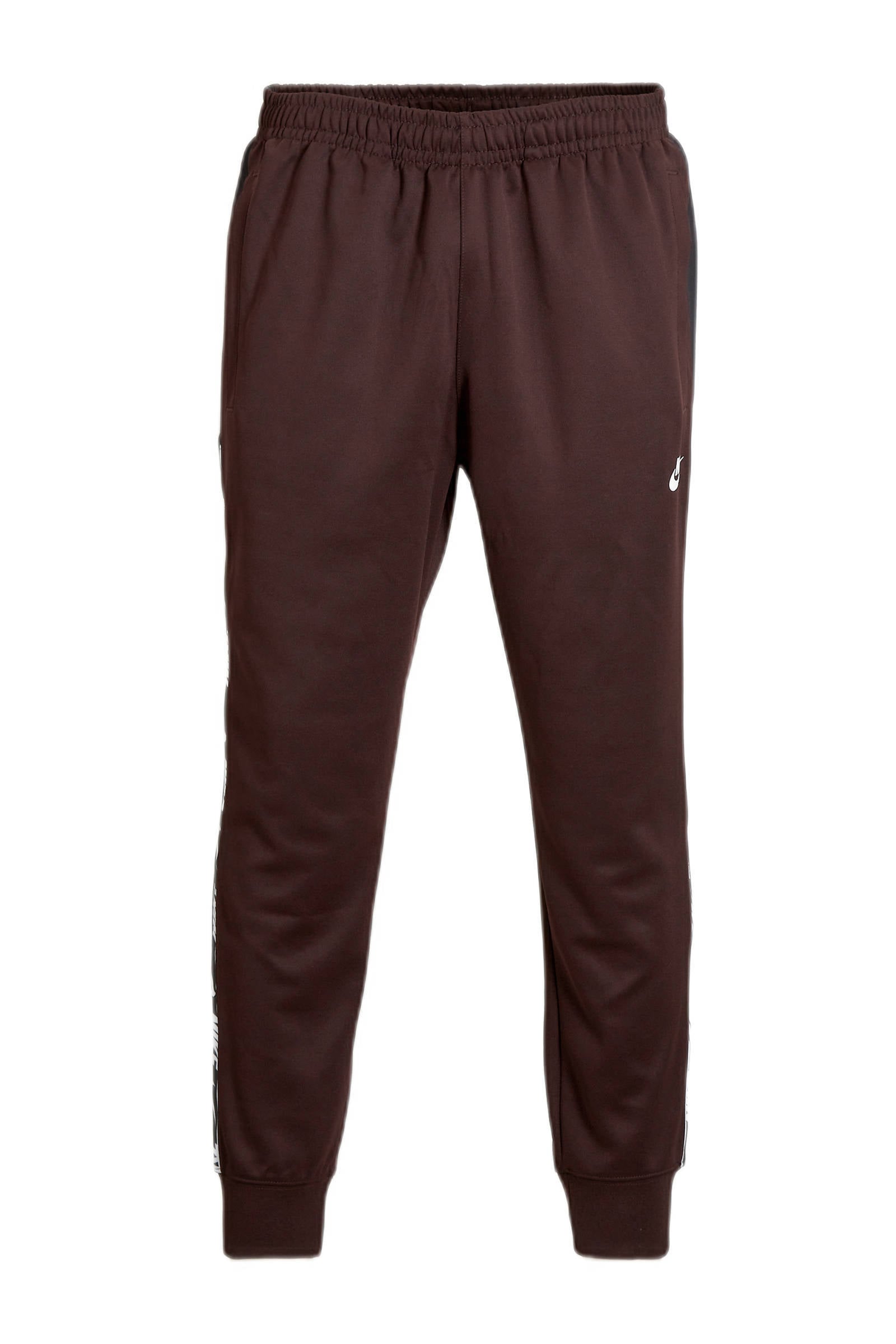 Nike regular fit joggingbroek met zijstreep bruin | wehkamp