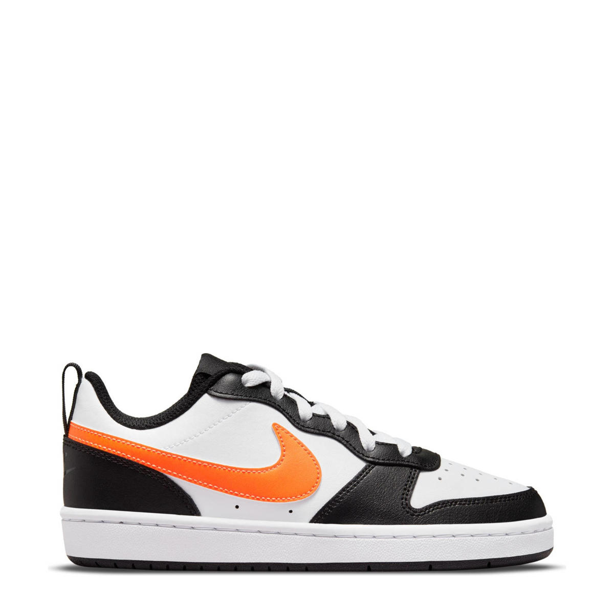 Miles Bergbeklimmer Verrijken Nike Court Borough Low 2 leren sneakers wit/oranje/zwart | wehkamp