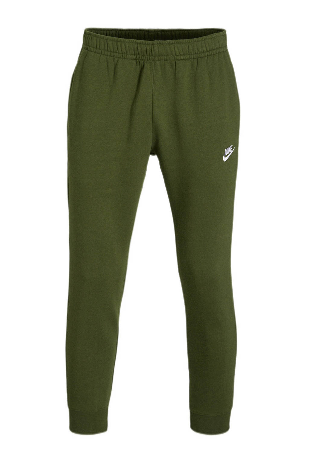 Groene heren Nike tapered fit joggingbroek van katoen met elastische tailleband met koord