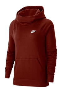 Bronzen dames Nike hoodie van katoen met lange mouwen en capuchon