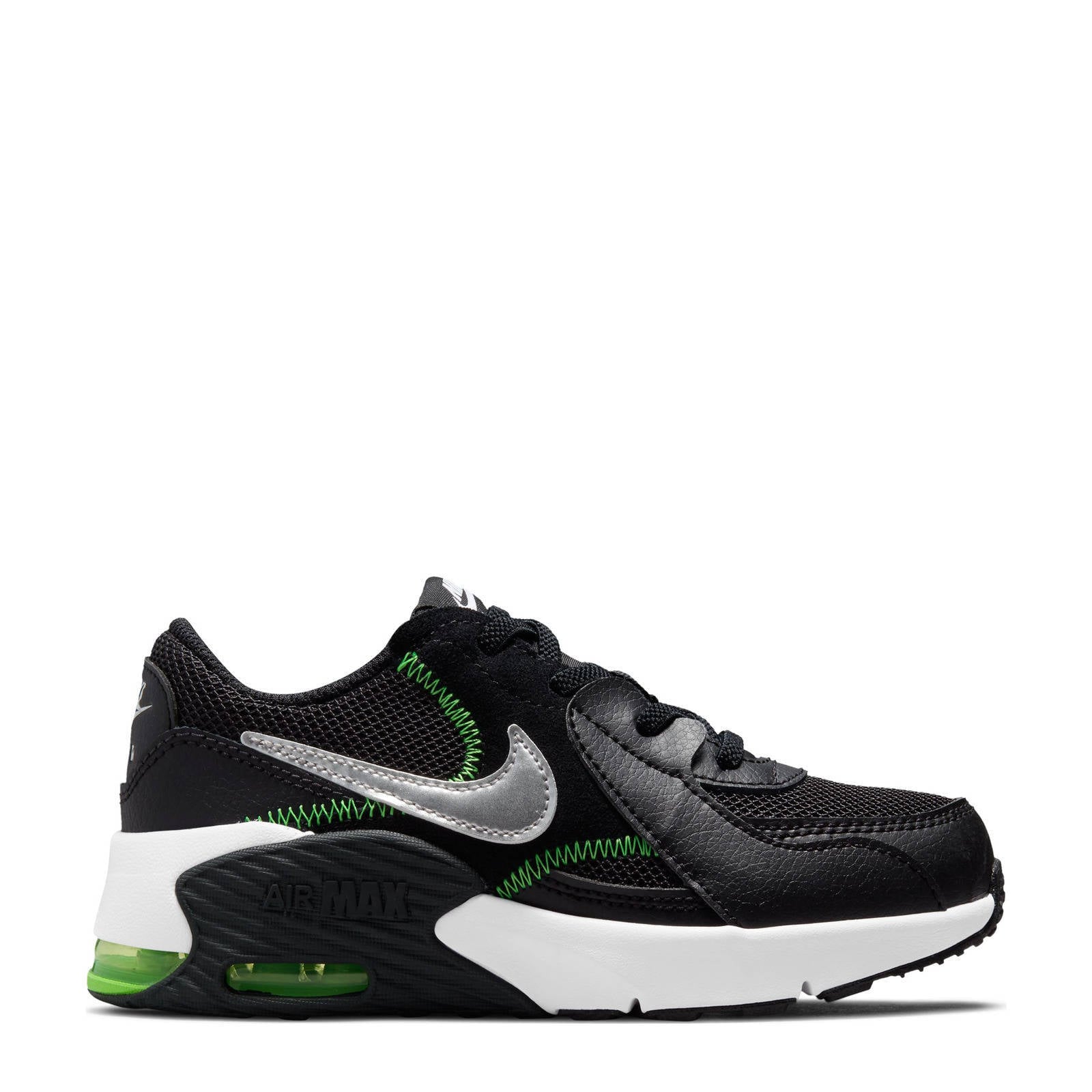 Nike Air Max Excee sneakers zwart/zilvergrijs/groen | wehkamp