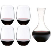 thumbnail: Riedel Rode Wijnglazenset O Wine - 4 stuks met Decanteerkaraf Syrah
