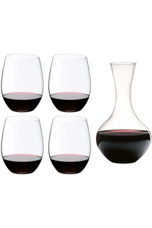 Rode Wijnglazenset O Wine - 4 stuks met Decanteerkaraf Syrah
