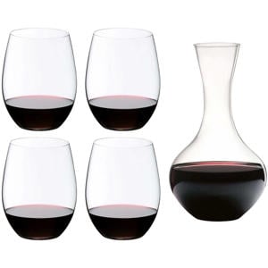 Rode Wijnglazenset O Wine - 4 stuks met Decanteerkaraf Syrah