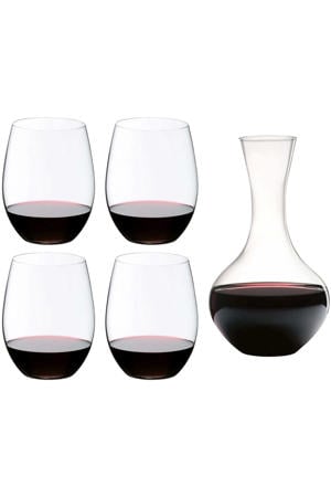 Rode Wijnglazenset O Wine - 4 stuks met Decanteerkaraf Syrah