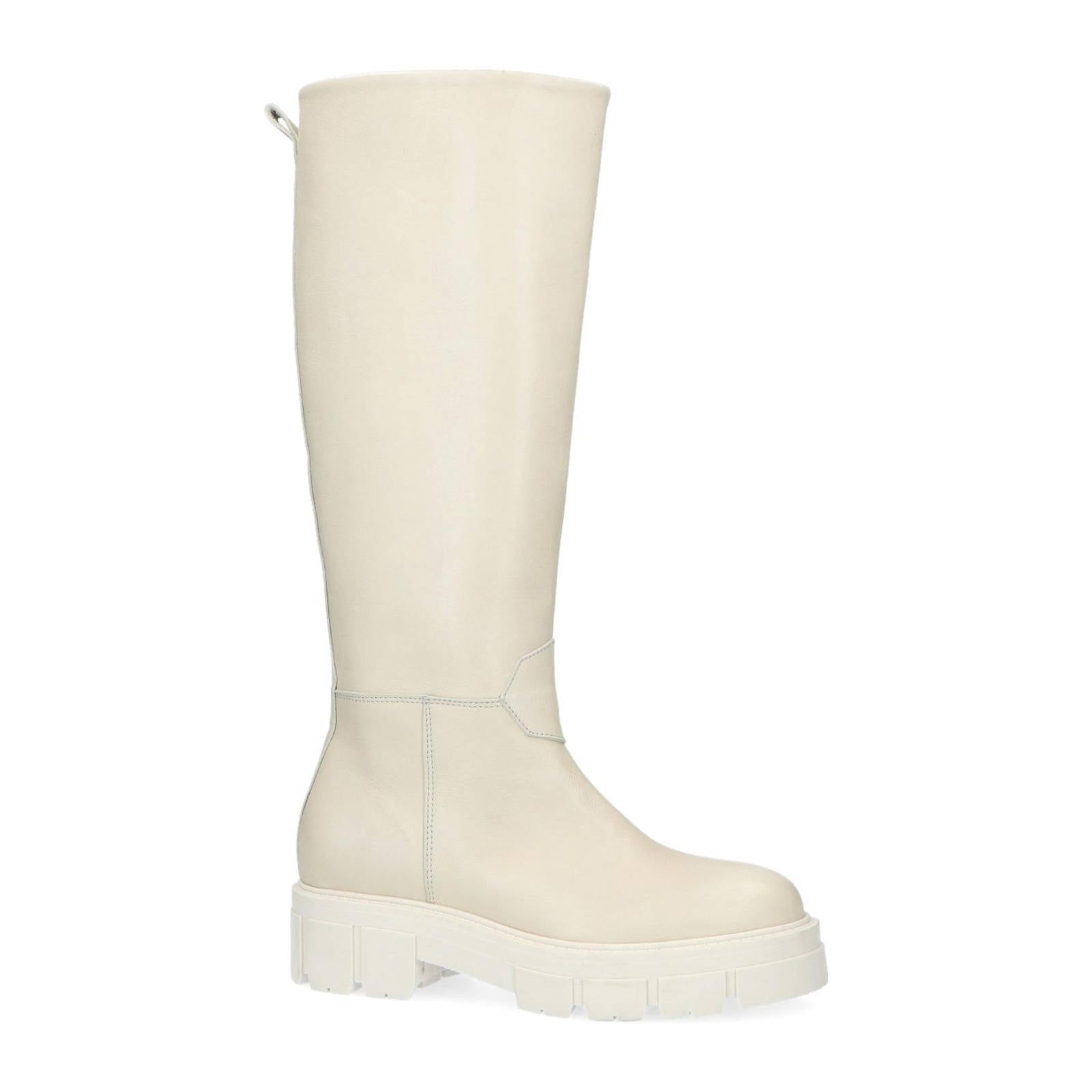 Sacha x Queen of Jetlags hoge leren laarzen off white | wehkamp