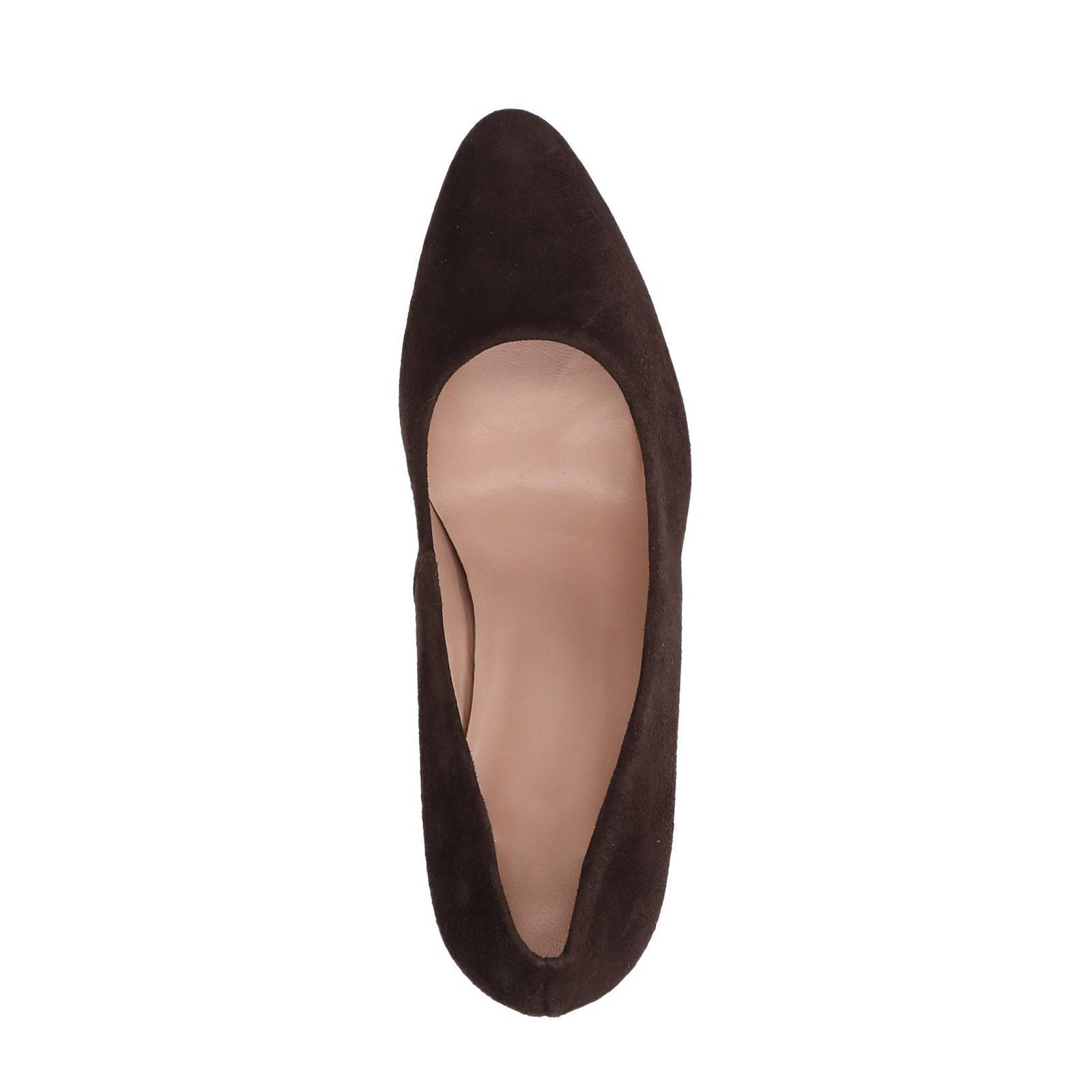 Manfield suède pumps donkerbruin | wehkamp