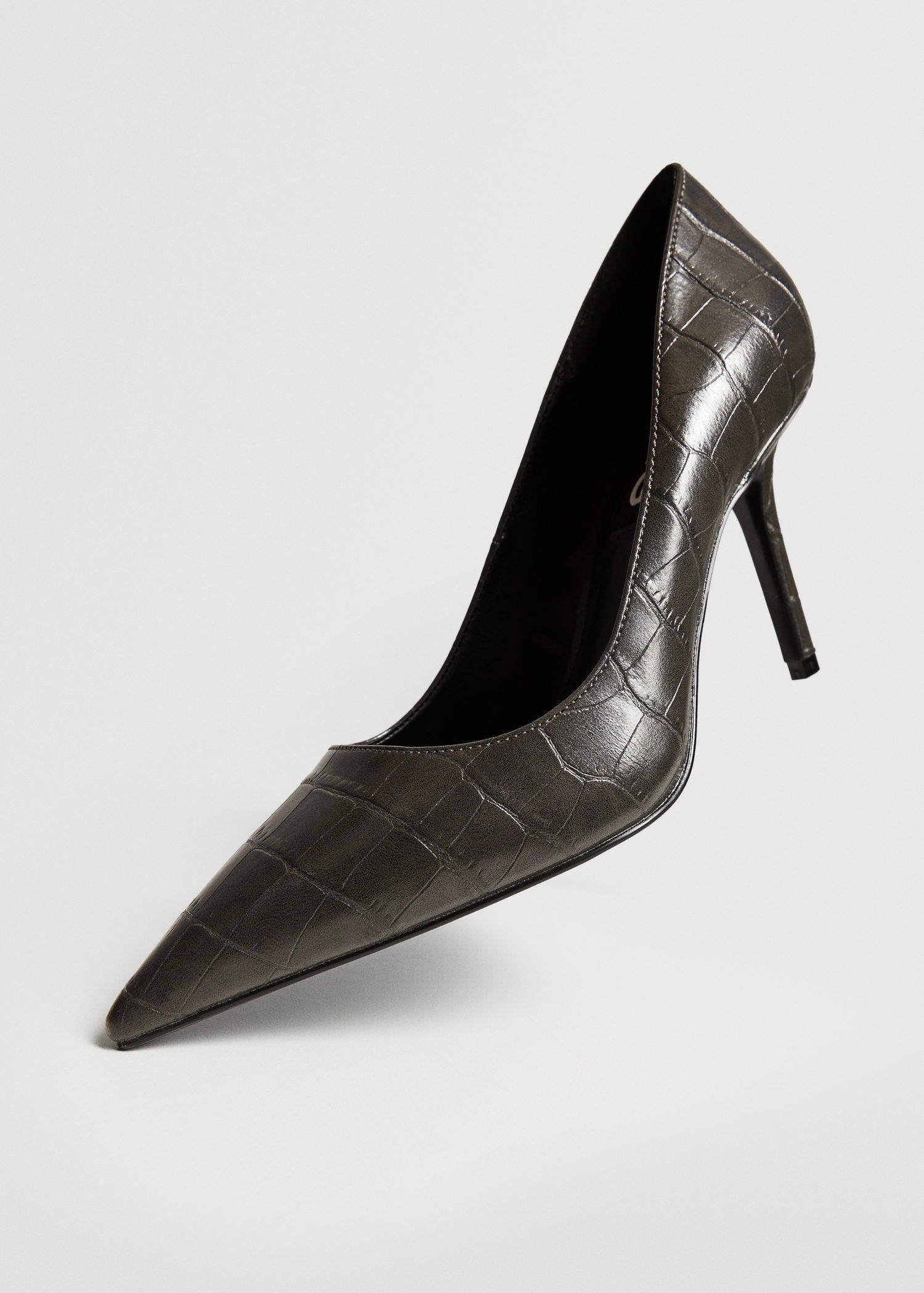 Mango pumps antraciet | wehkamp