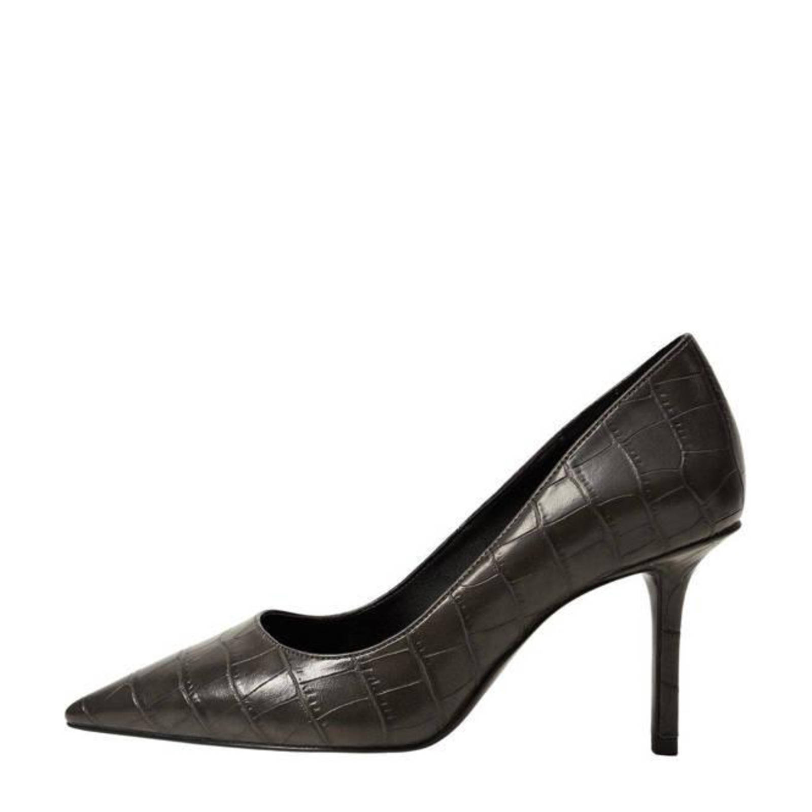 Mango pumps antraciet | wehkamp
