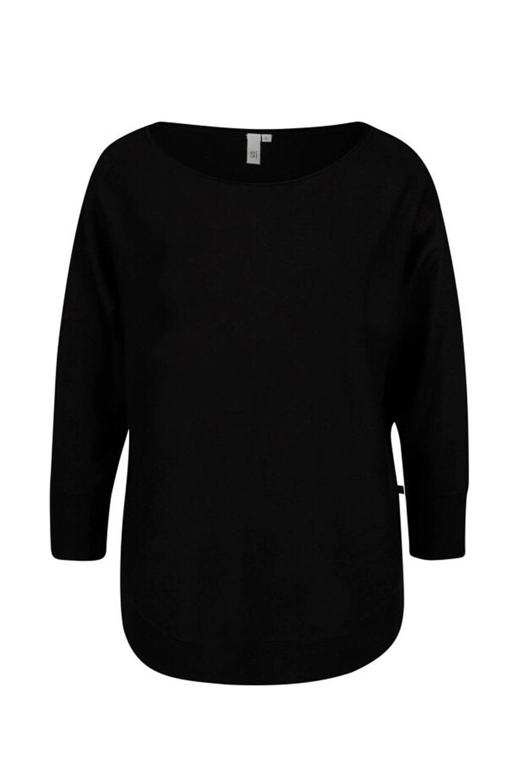 Q/S designed by loose fit trui zwart, Zwart