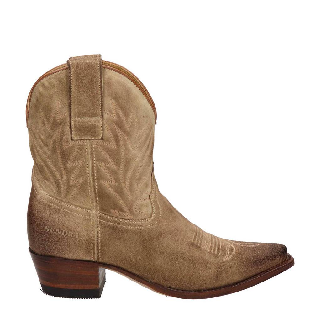 Beige dames Sendra 16954 Berdy suède cowboylaarzen