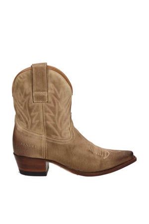 16954 Berdy suède cowboylaarzen beige