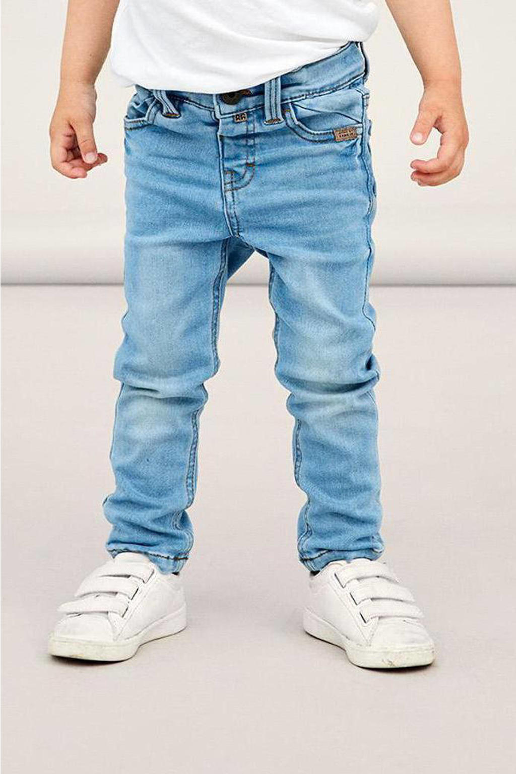 Lichtblauwe jongens NAME IT MINI slim fit jeans van viscose met regular waist