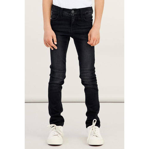 NAME IT KIDS slim fit jeans NKMTHEO zwart afbeelding