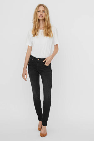 slim fit jeans VMLUX met katoen zwart