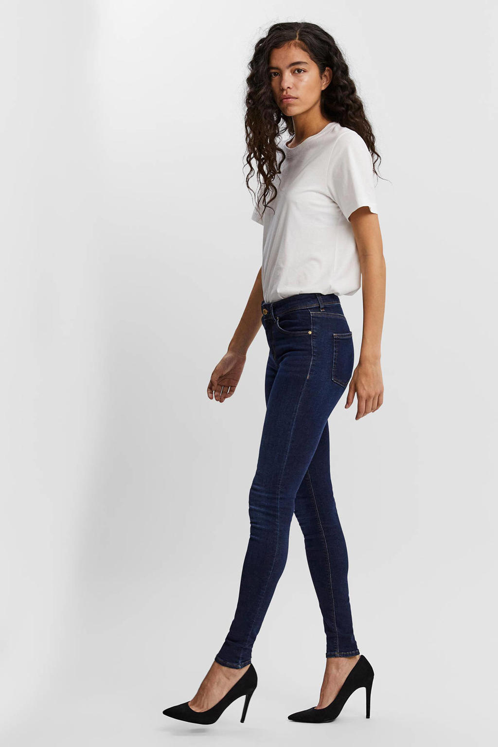 Vero Moda Damen Jeans Slim Fit LUX in blue Indigo