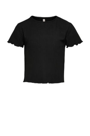 T-shirt KONNELLA met ruches zwart