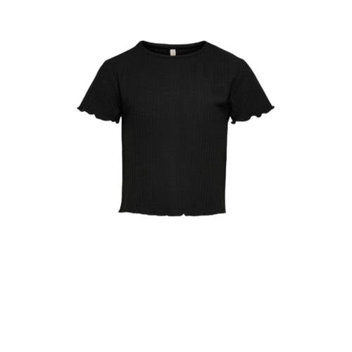 KIDS ONLY GIRL T-shirt KONNELLA met ruches zwart afbeelding