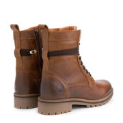 thumbnail: Travelin Kvinlog Lady  leren veterboots cognac