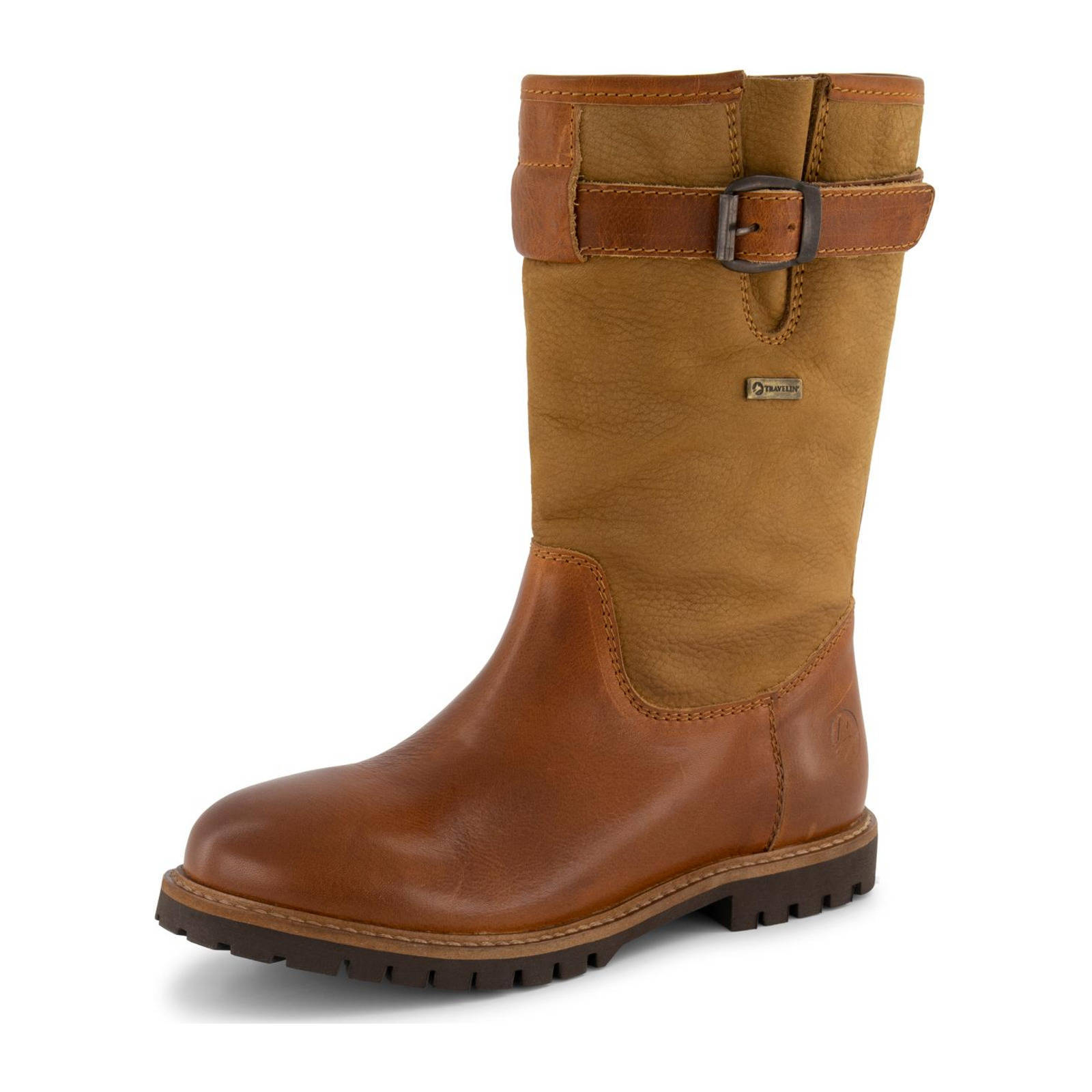 Travelin Finland Lady leren laarzen cognac | wehkamp