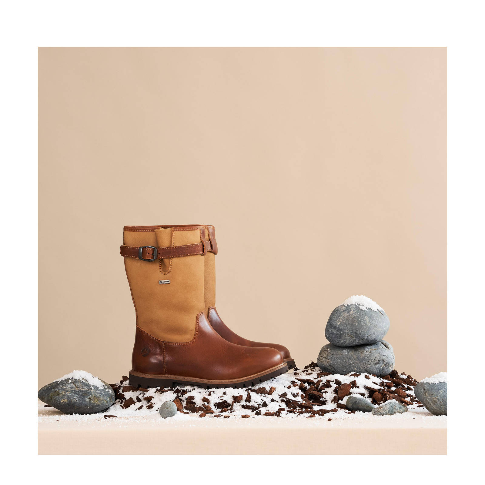 Travelin Finland Lady leren laarzen cognac | wehkamp