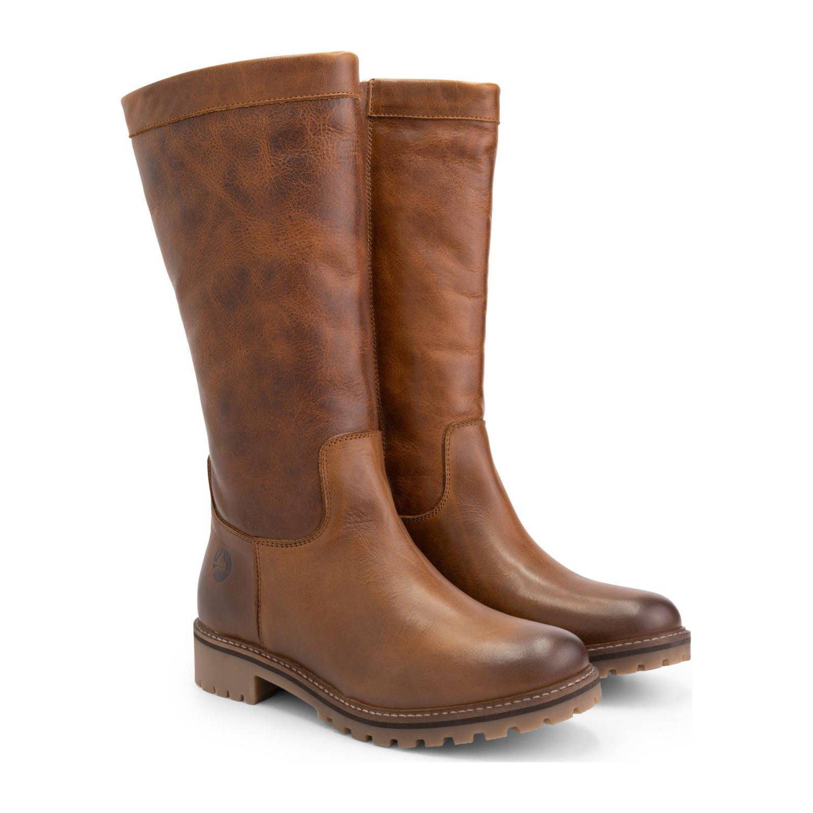 Travelin Varde Lady leren laarzen cognac | wehkamp