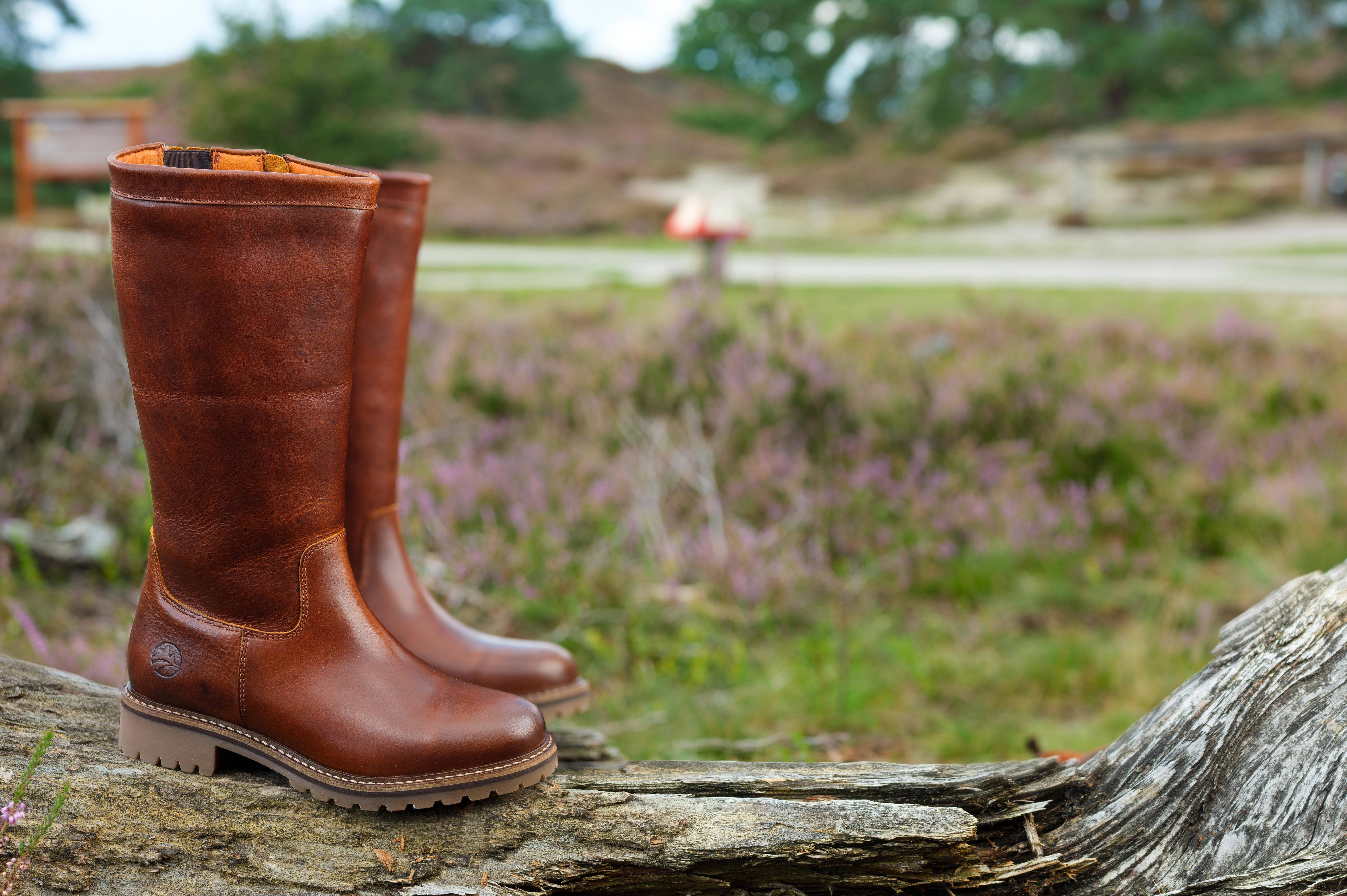 Travelin Varde Lady leren laarzen cognac | wehkamp