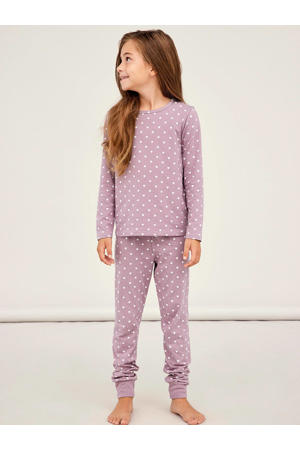 pyjama NKFNIGHTSET met stippen paars