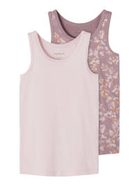 NAME IT MINI hemd - set van 2 paars/roze, Paars/roze