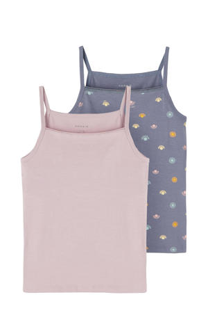 hemd - set van 2 roze/grijs